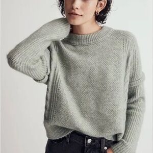 Havener Cable Pullover Sweater, Sage XS